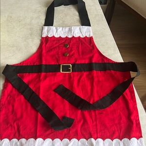 Mrs. Claus Apron - Red and Black